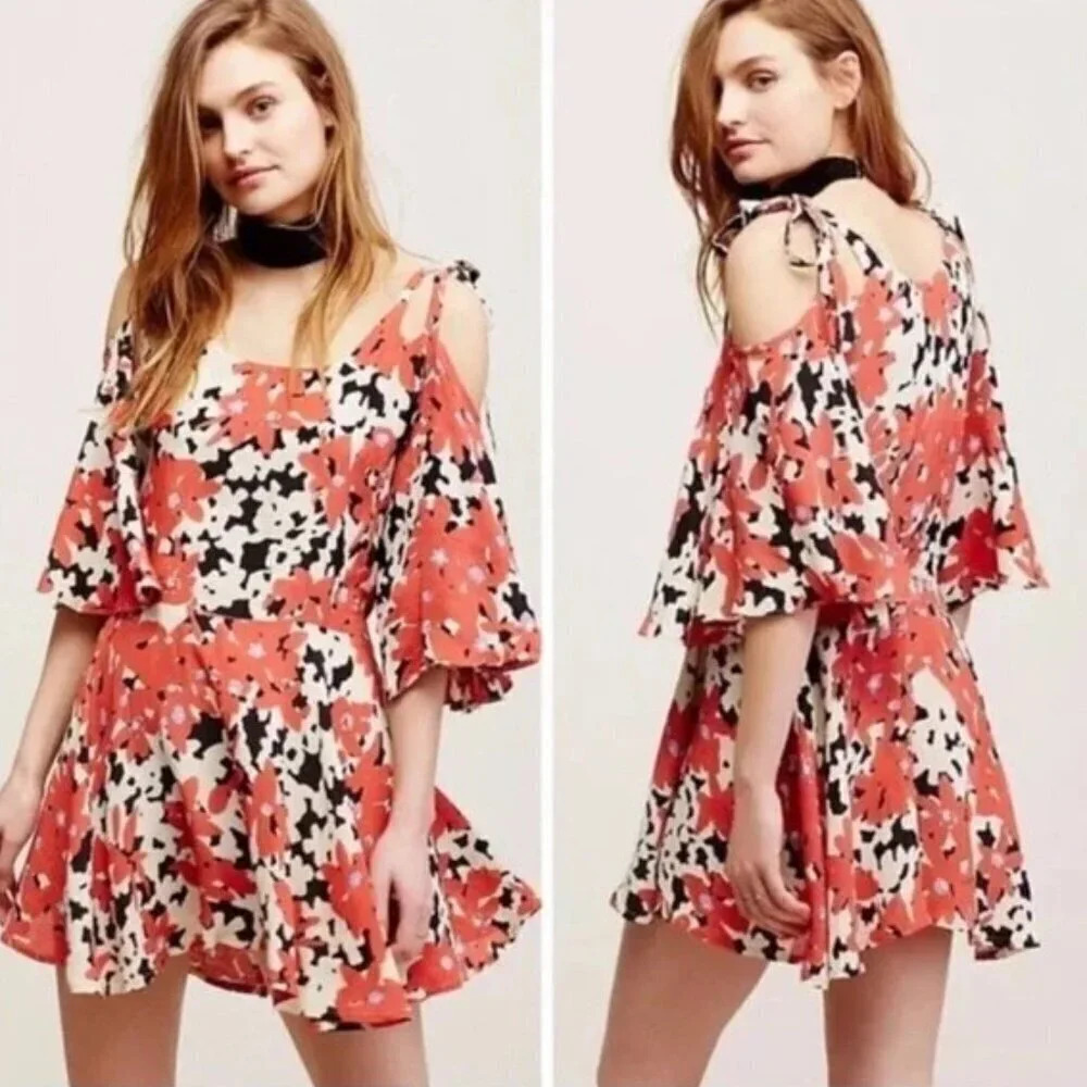 Free People FP One Lucina Cold Shoulder Mini Dress